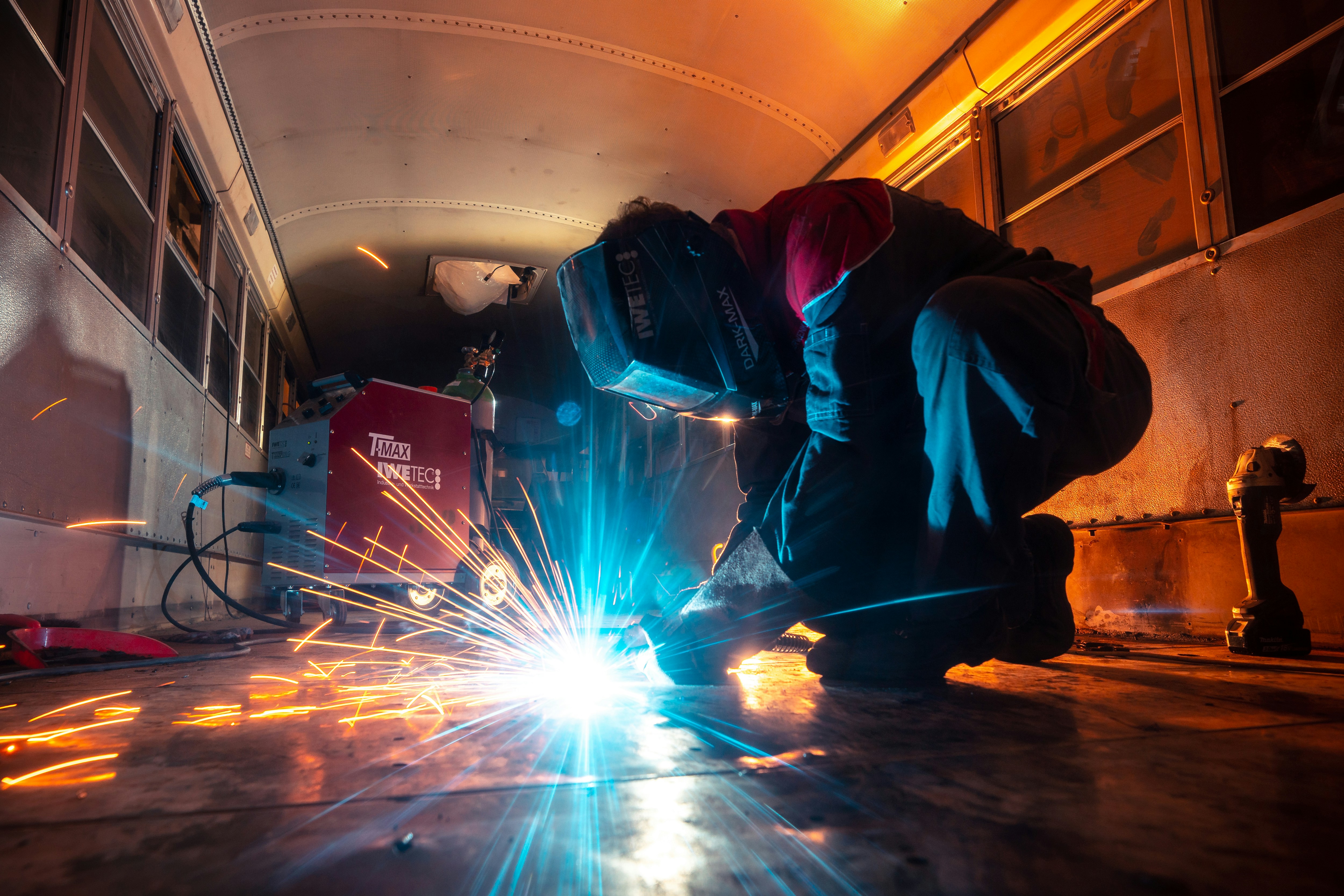 Stainless steel welding work